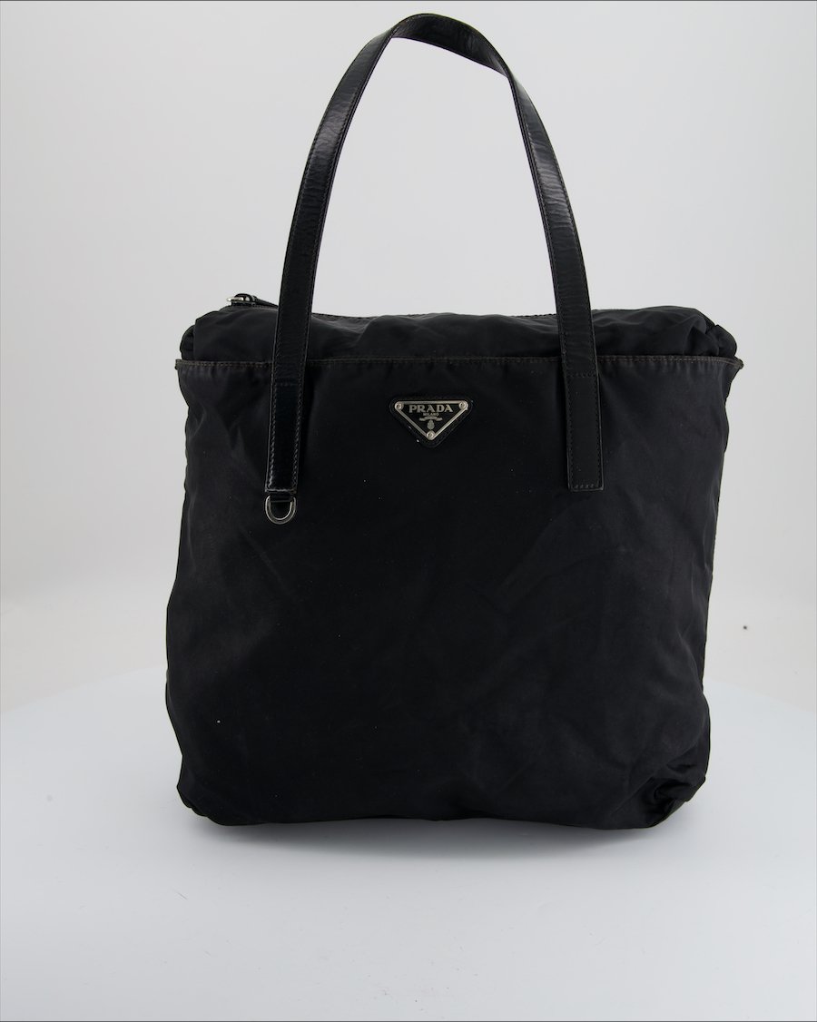Prada Shoulder Bag Cloth Black