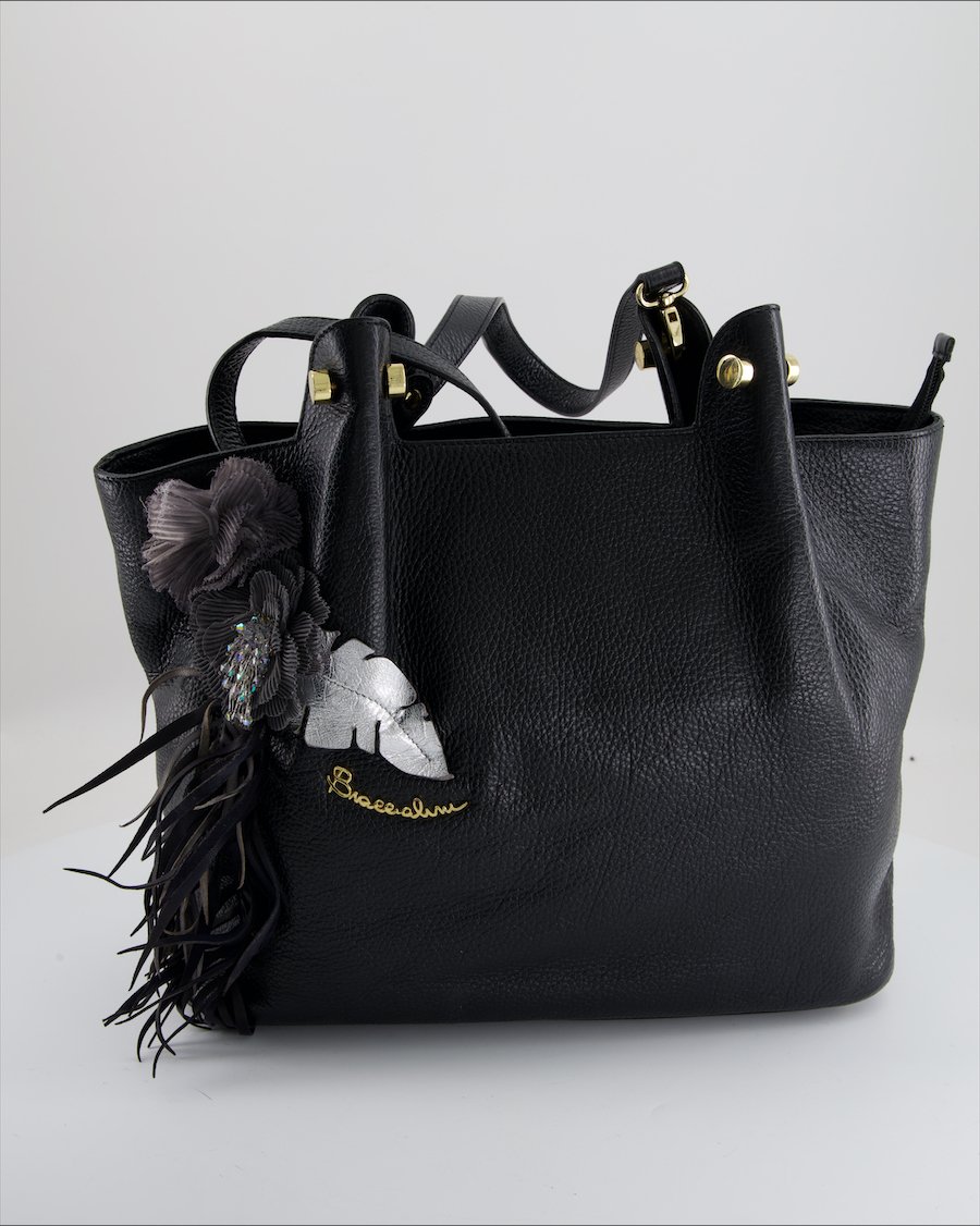 Bracciali Shoulder Bag Leather Black