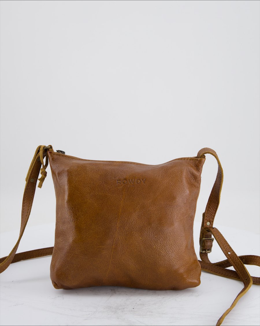 Rowdy Crossbody Bag Polyurethane Camel