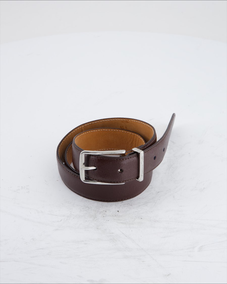 Massimo Dutti Belt Leather Brown