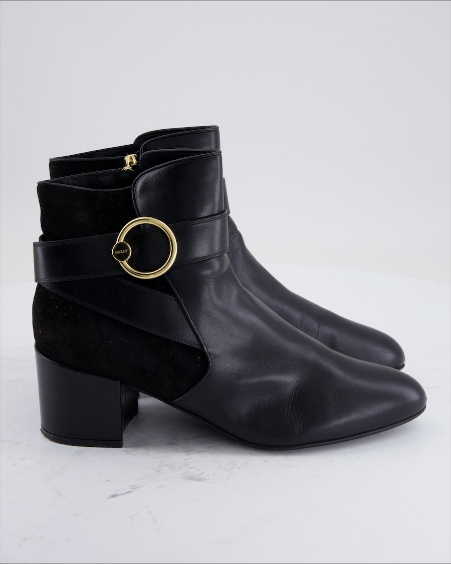 Bally Ankle Boots Leather Black Eu 40