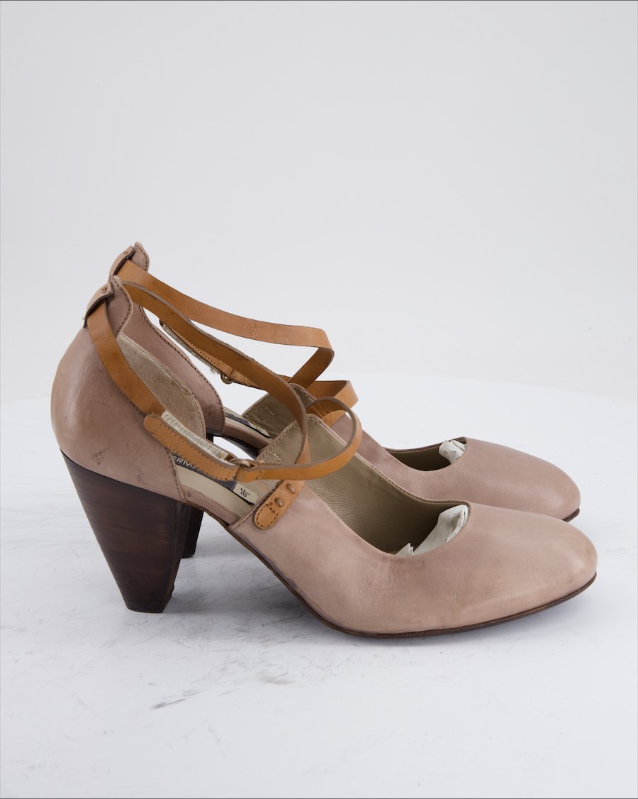 Alberto Fermani Heels Leather Beige Eu 41