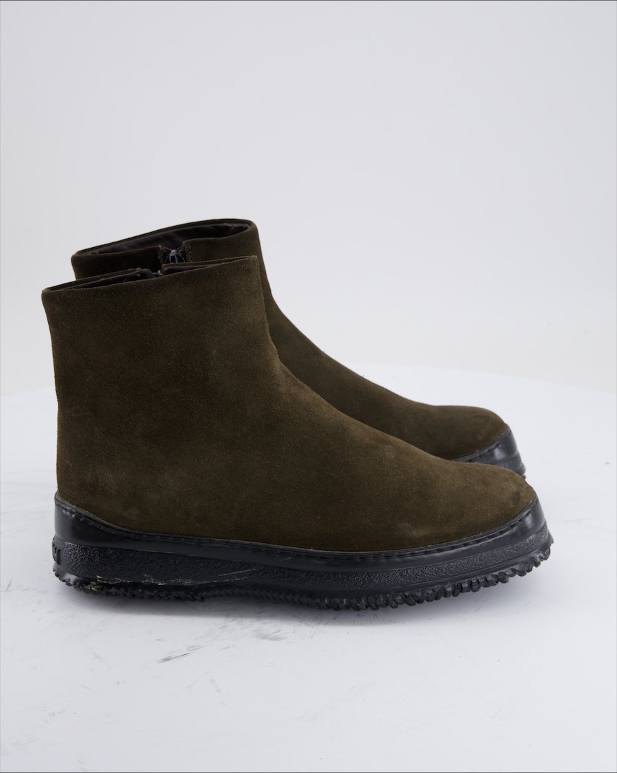 Hogan Ankle Boots Suede Brown Eu 36.5
