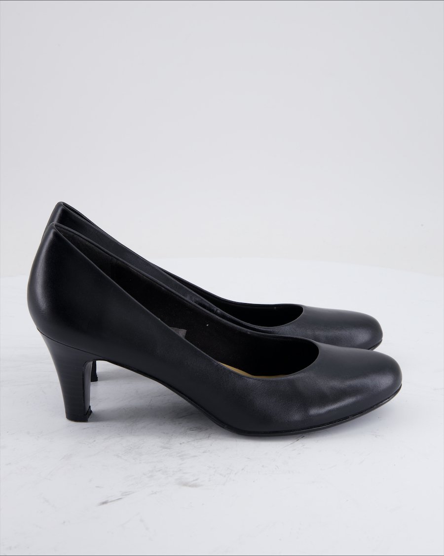 5th Avenue Heels Leather Black Eu 38