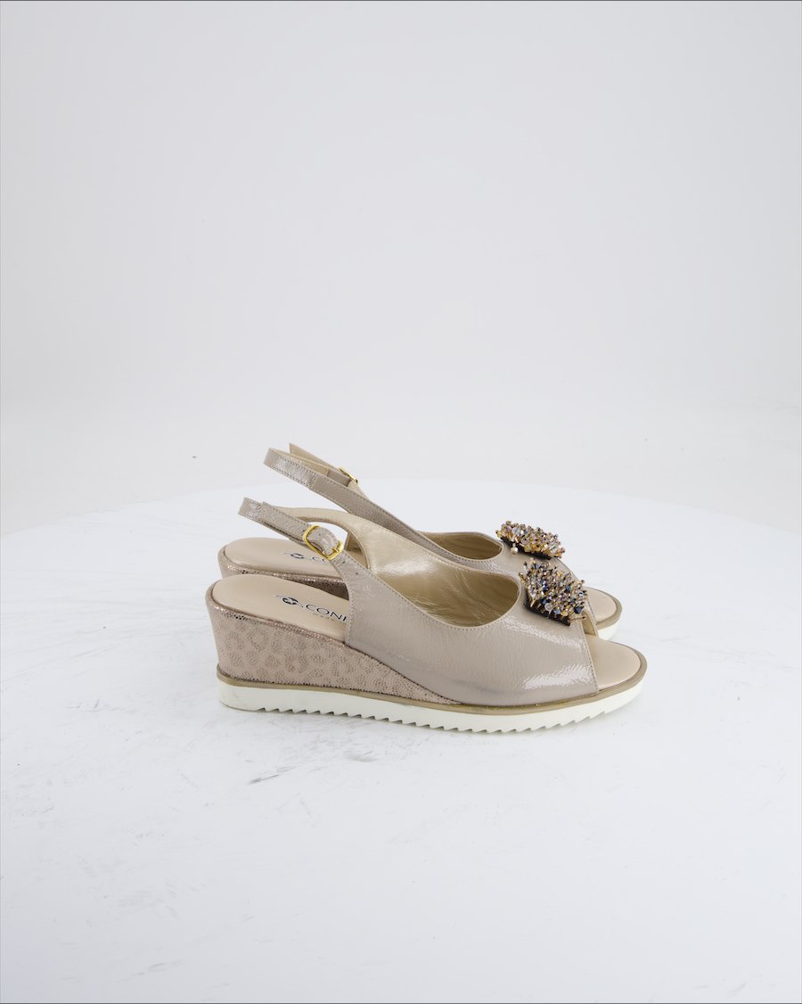 Confort Sandals Leather Beige Eu 35