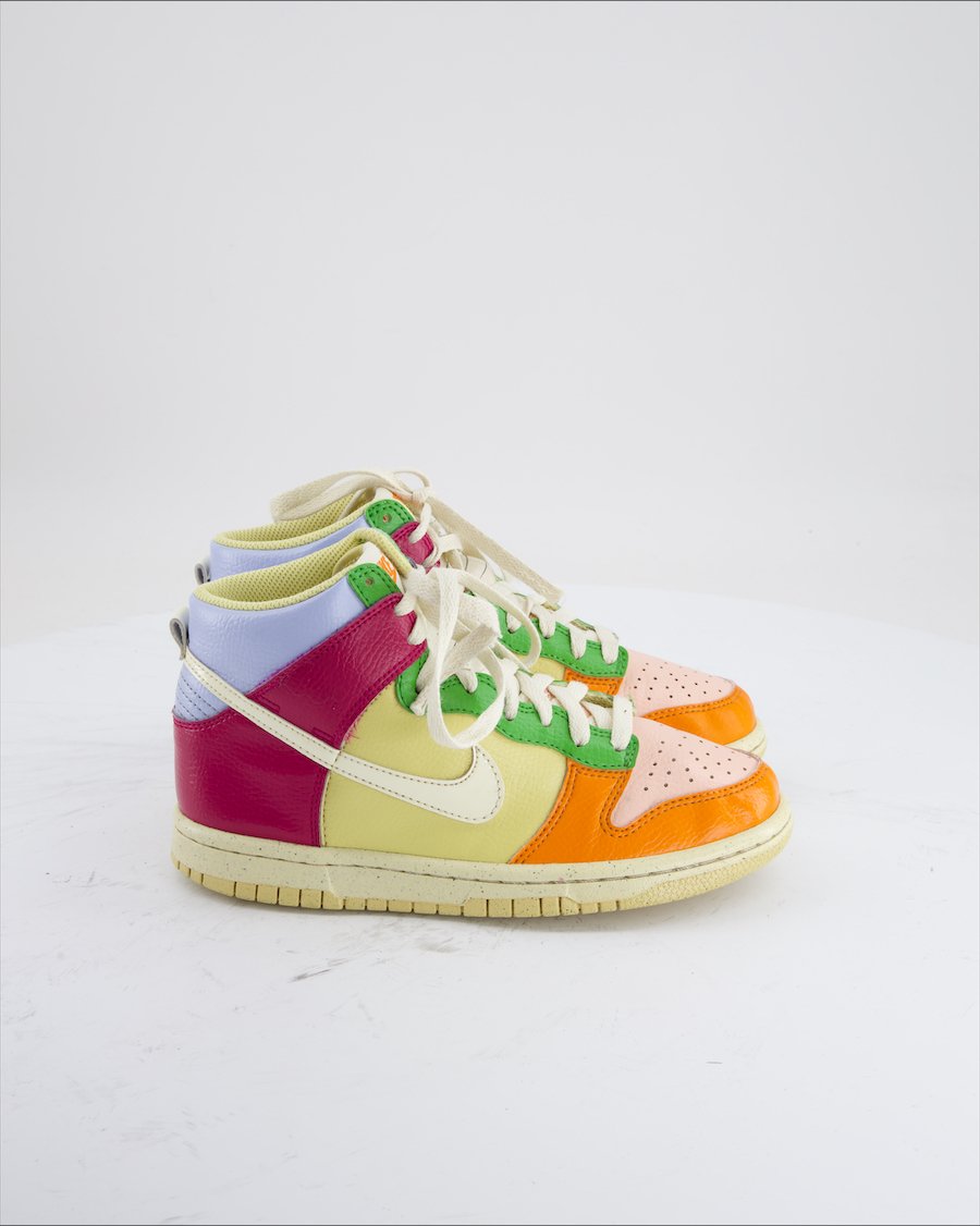 Nike Dunk High Trainers Leather Multicolour EU 36