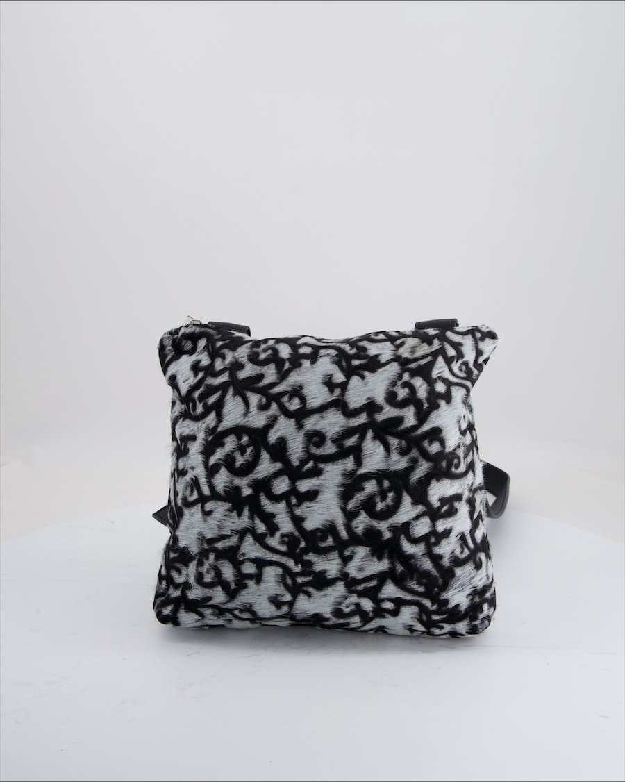 Format Crossbody Bag Faux Fur White