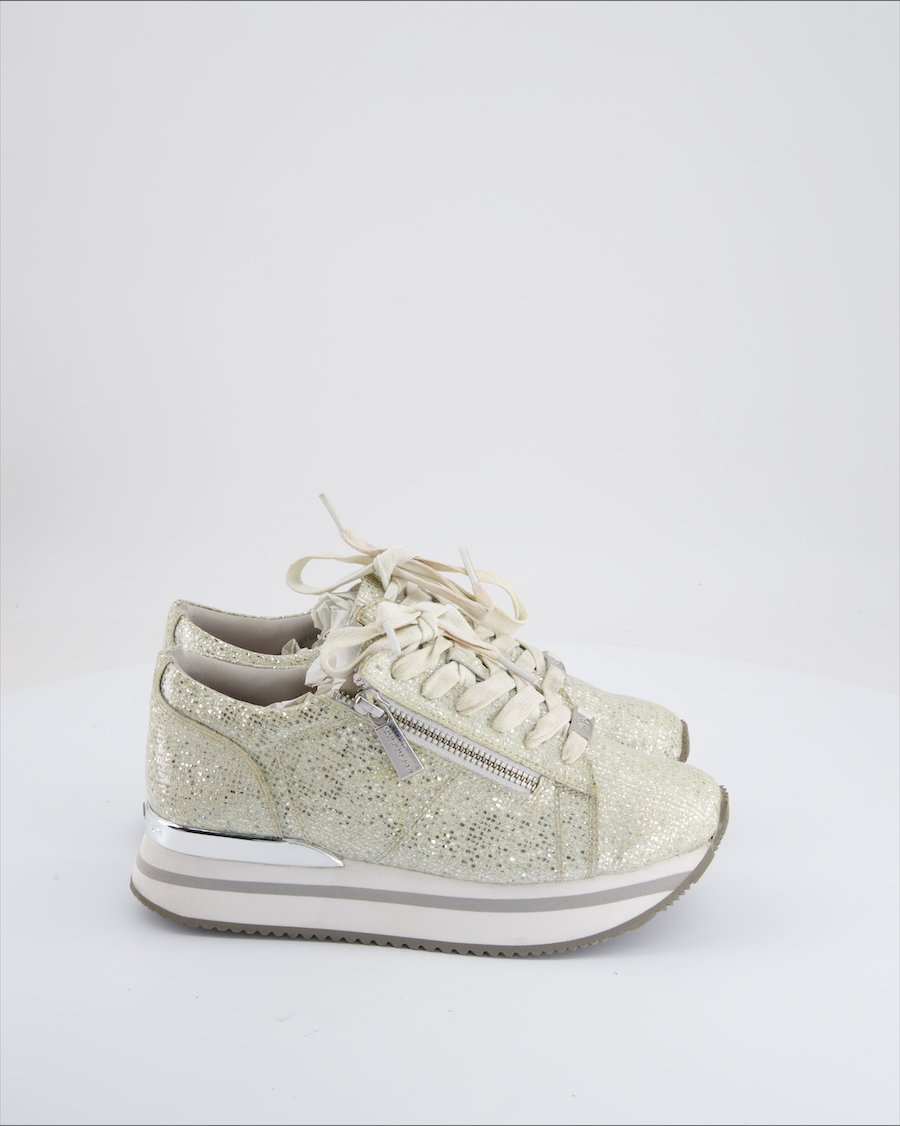 Fornarina Trainers Leather Silver Eu 36