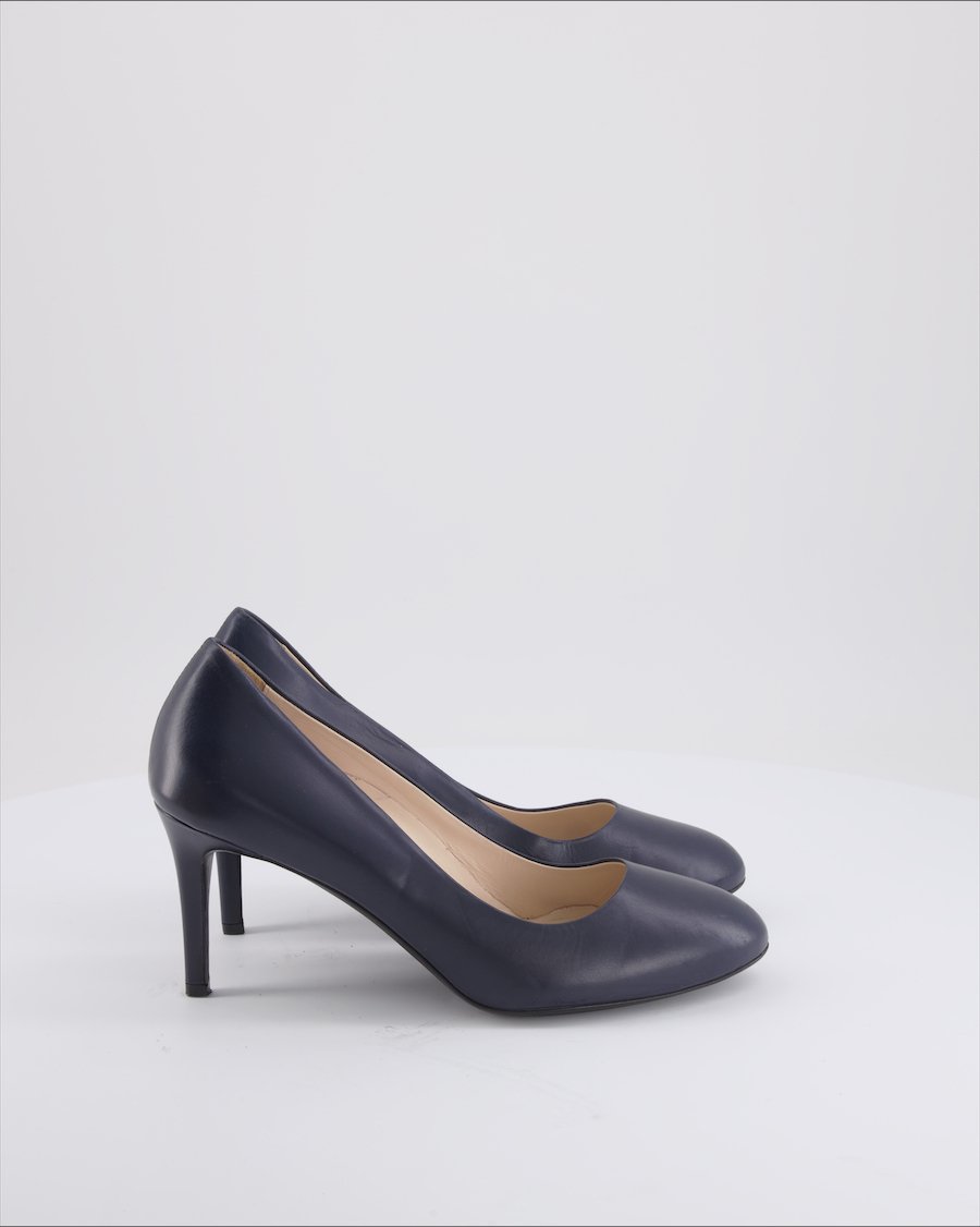 Navyboot Heels Leather Blue Eu 38