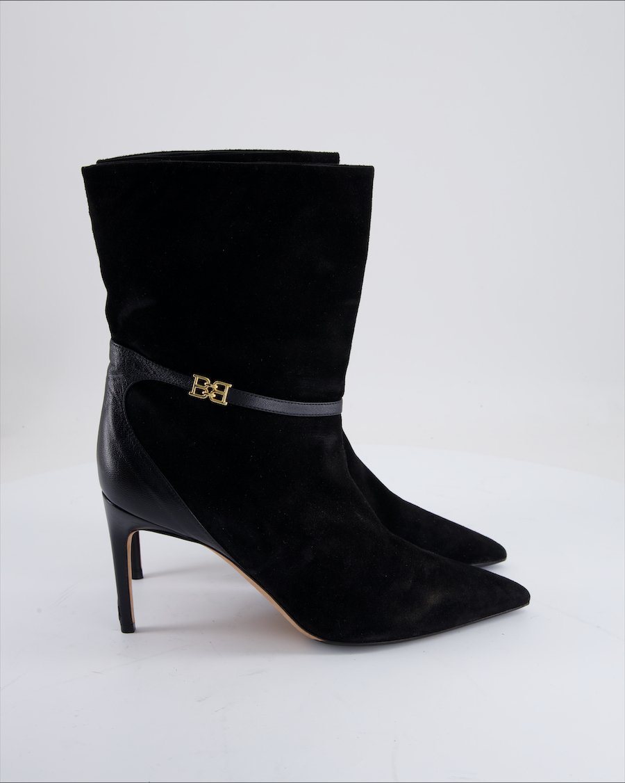 Bally Ankle Boots Suede Black Eu 41