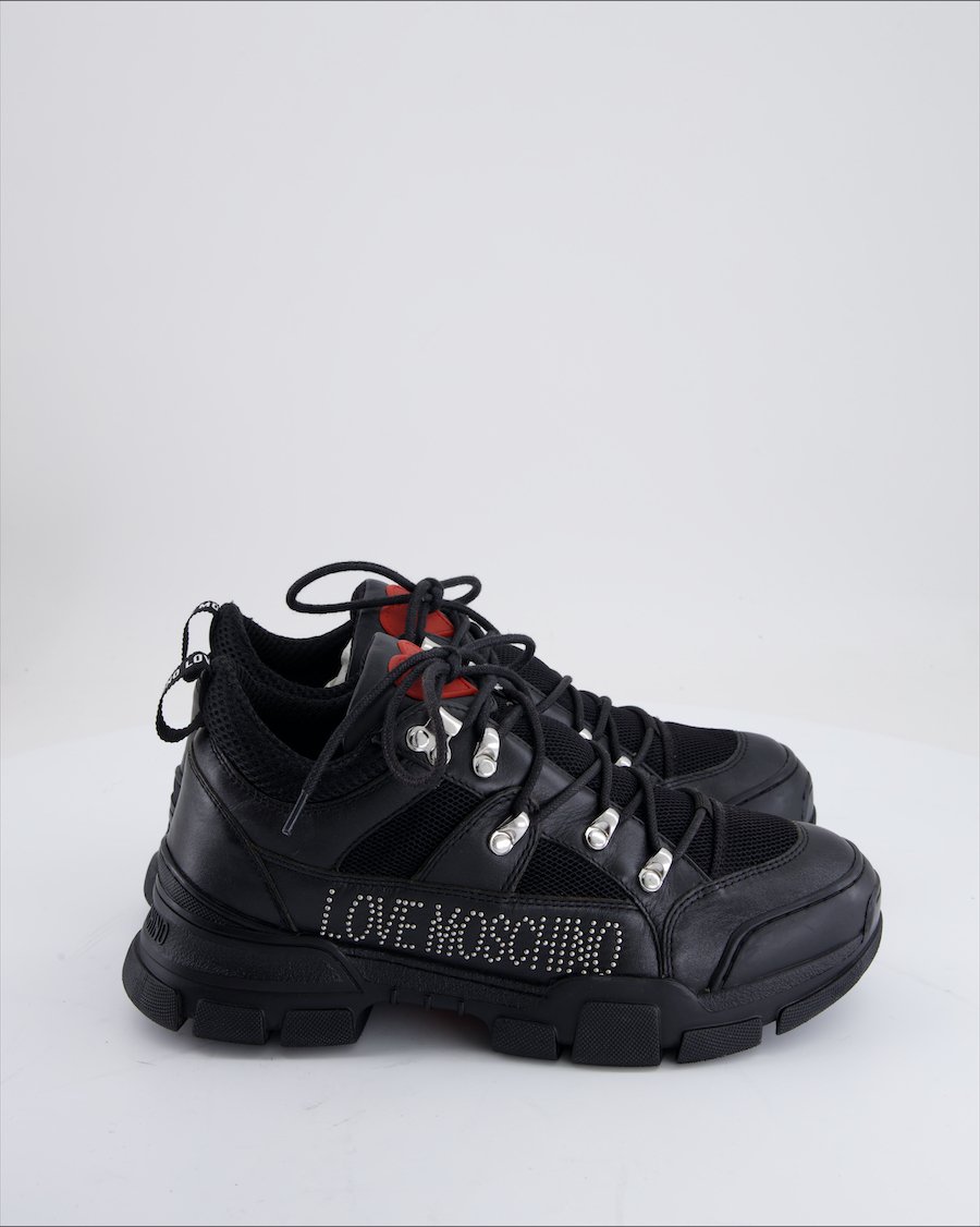 Love Moschino Trainers Leather Black Eu 39