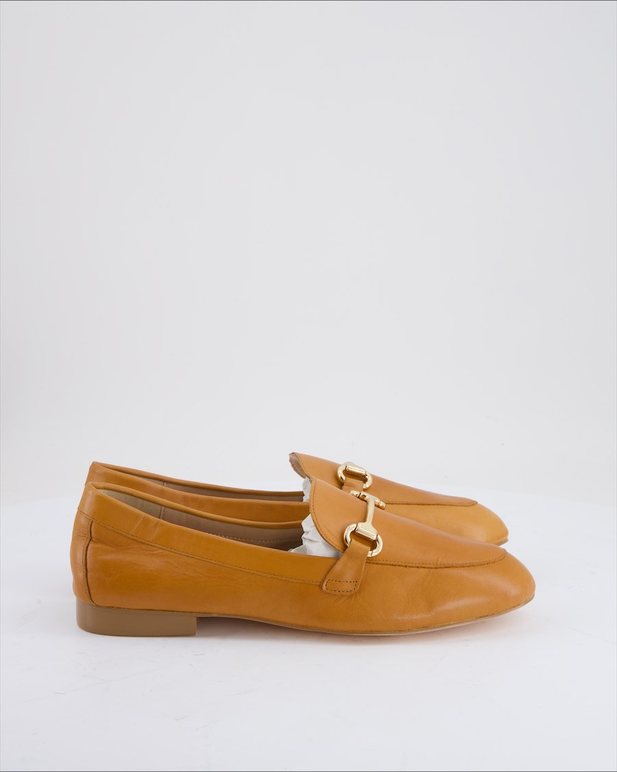 Bata Flats Leather Camel Eu 39