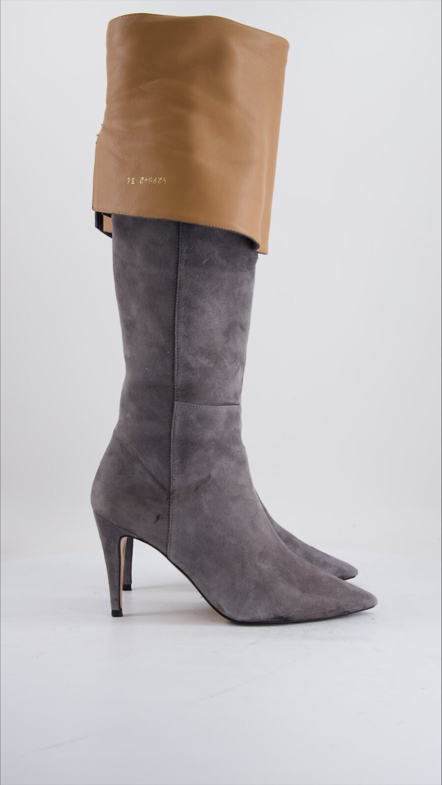 Pura Lopez Boots Suede Grey Eu 36