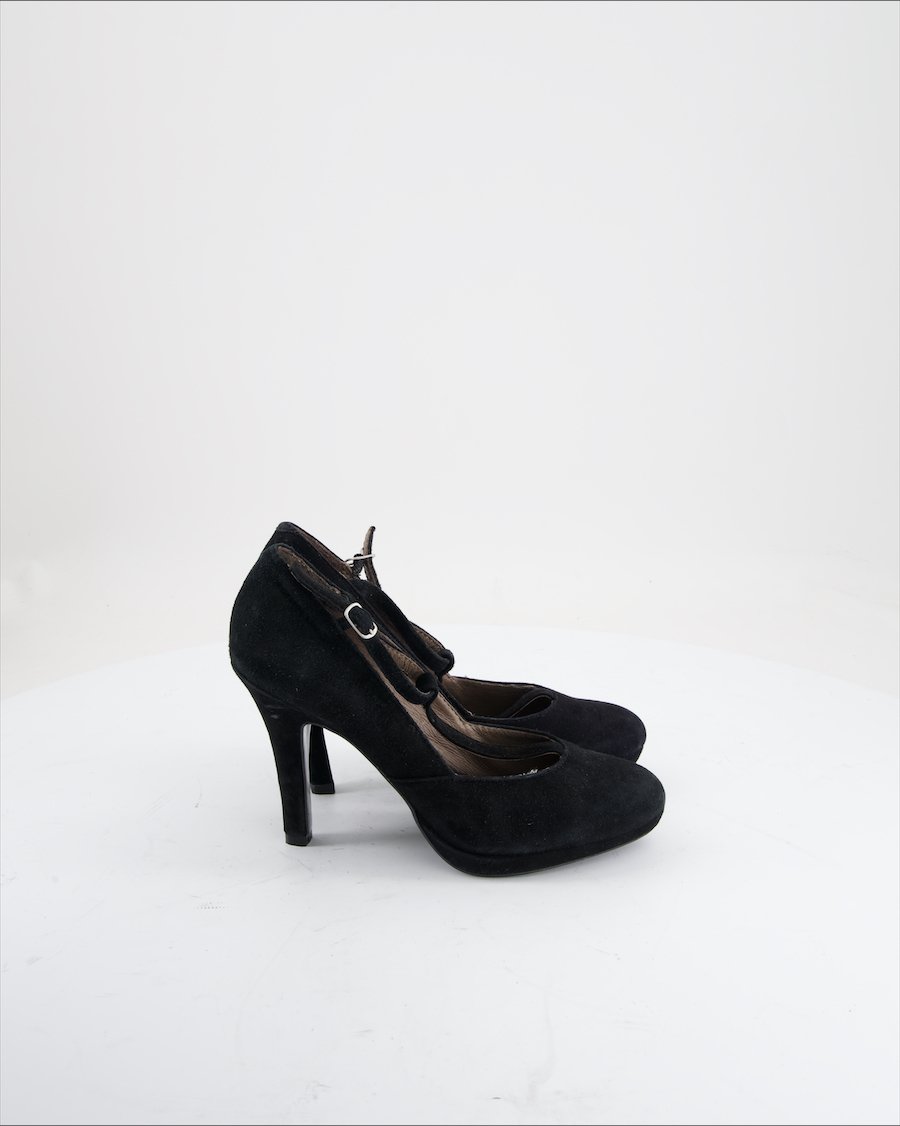 Roberto Santi Heels Suede Black Eu 37.5