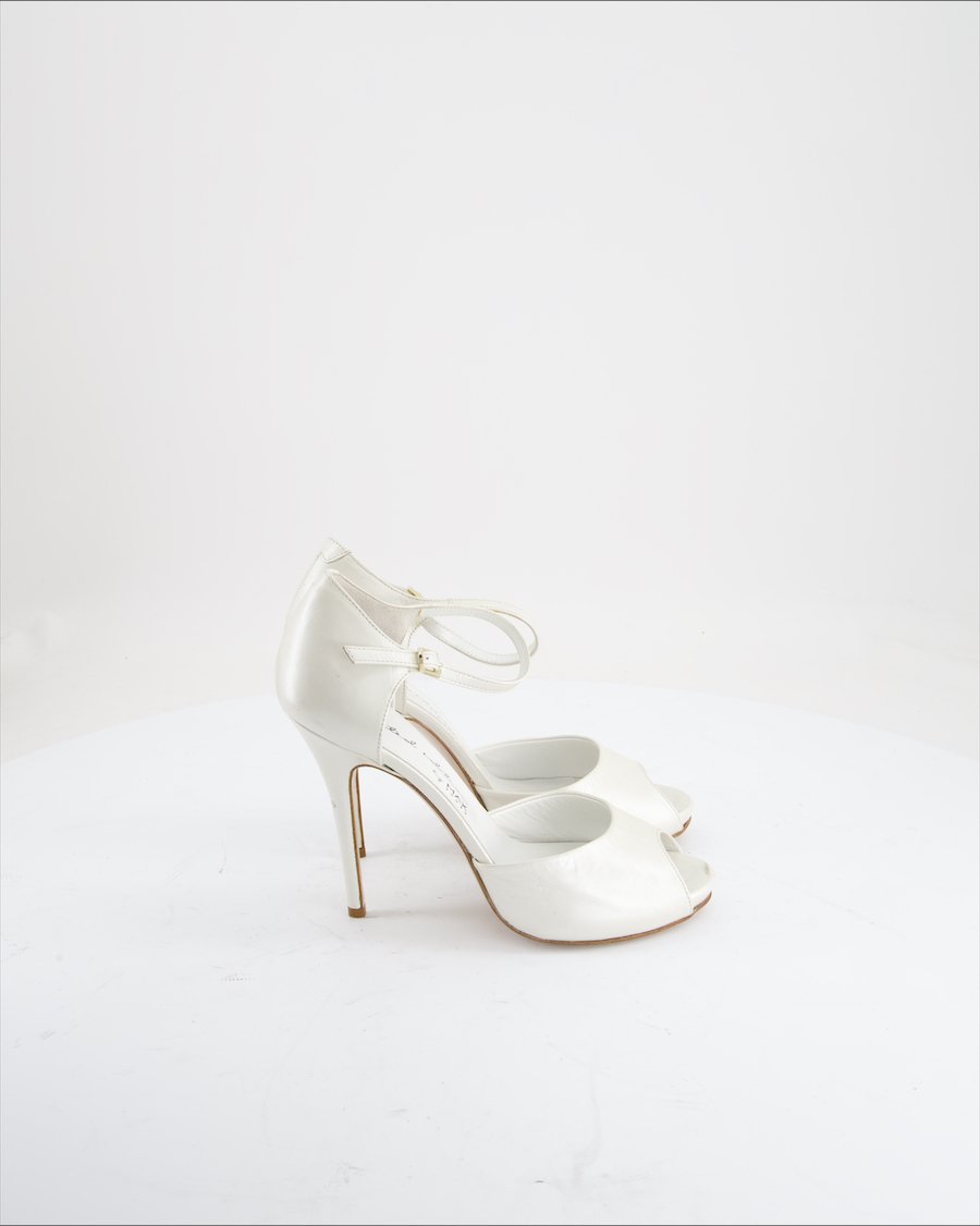 Max Shoes  Heels Leather White Eu 39