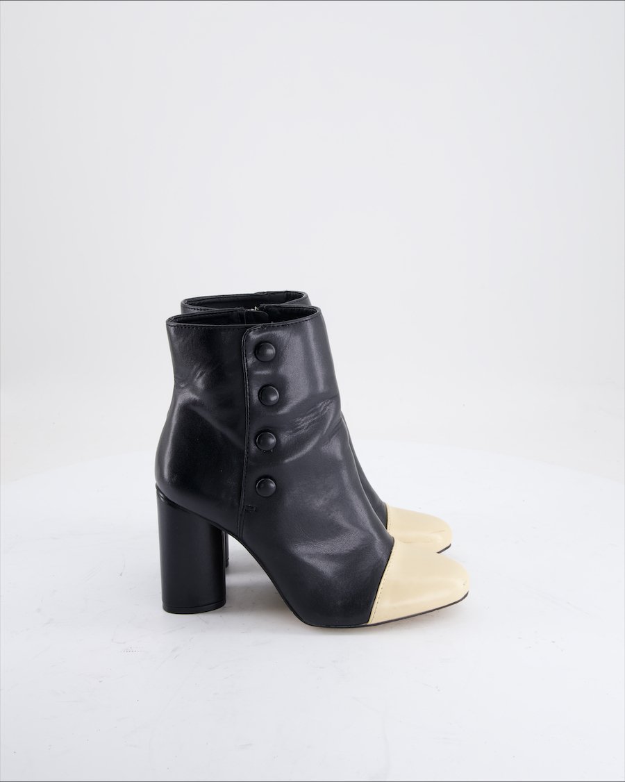 Zara Ankle Boots Leather Black Eu 36