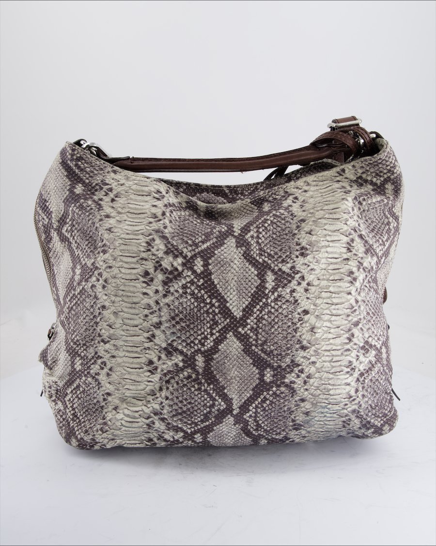 Abro Shoulder Bag Leather Grey