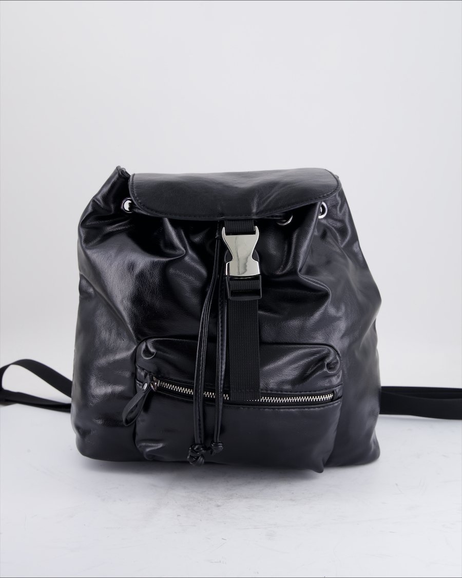 H&M Backpack Polyurethane Black