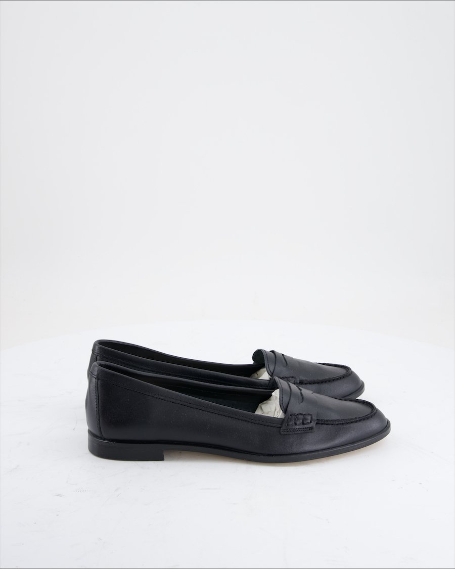 Bata Flats Leather Black Eu 38