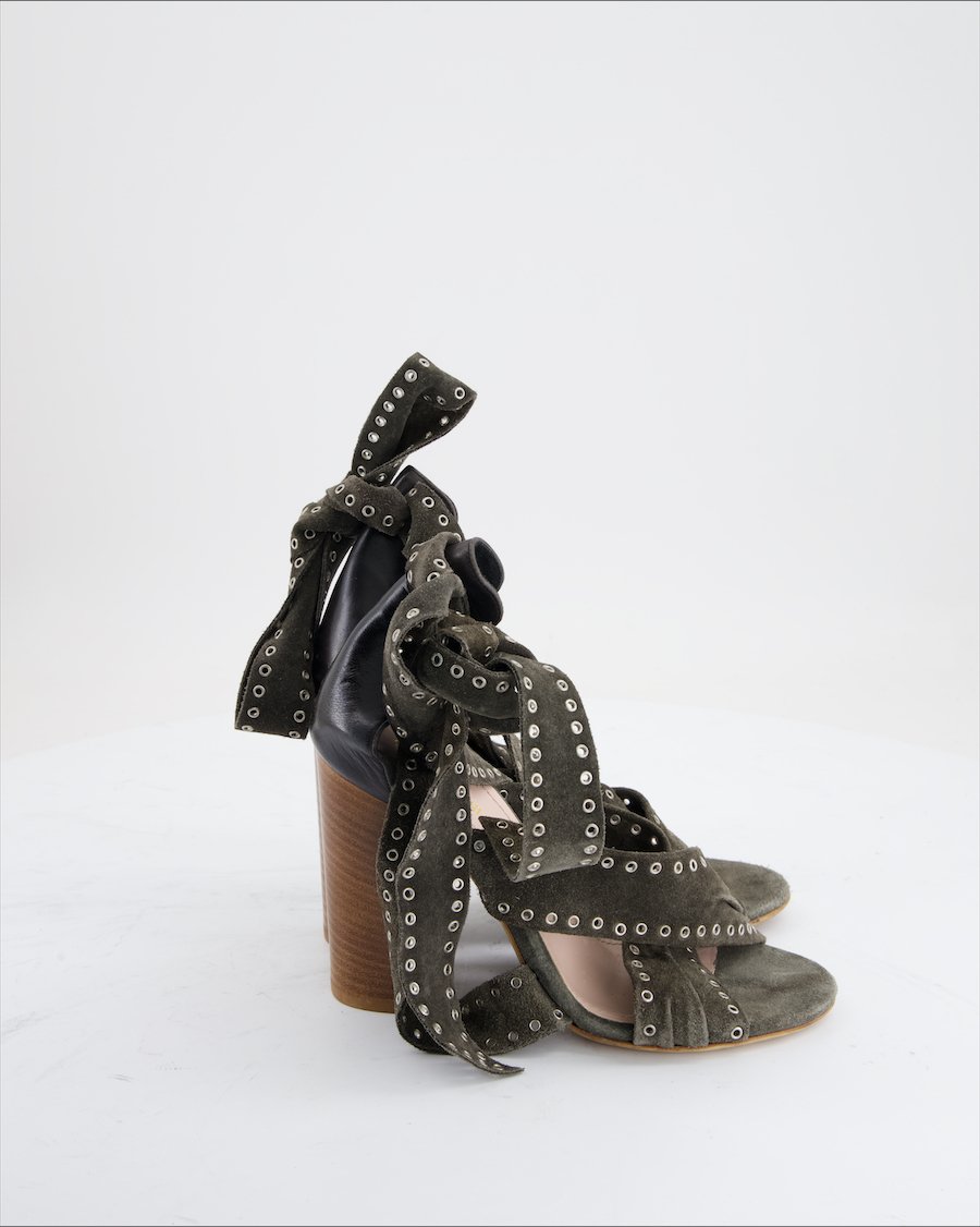 Cavallini Heels Suede Khaki Eu 38