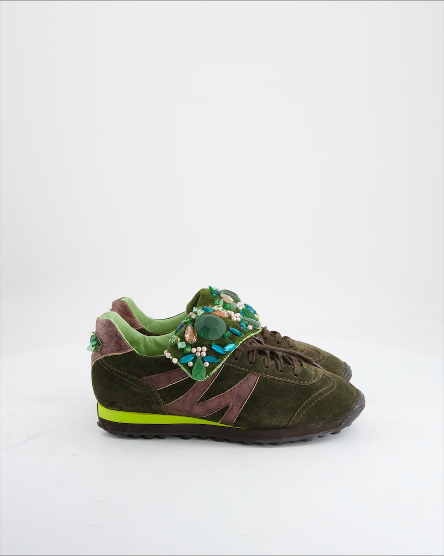 MalìparmiTrainers Suede Khaki Eu 38
