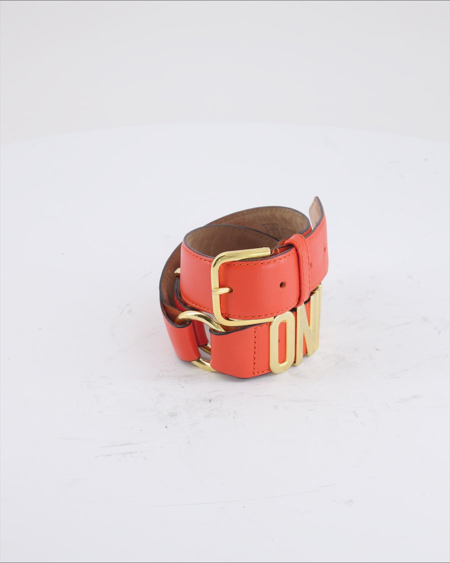 Moschino Belts Leather Orange