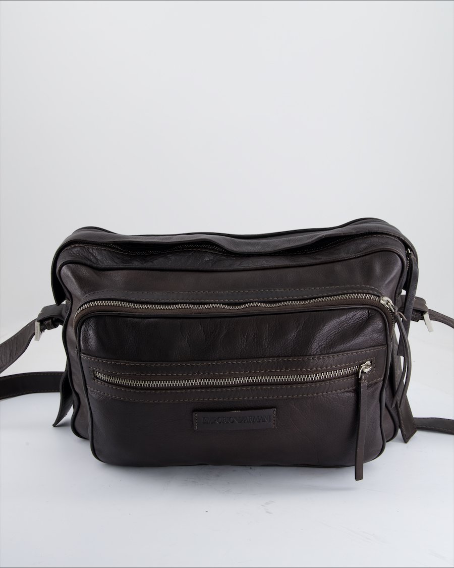 Emporio Armani Crossbody Bag Leather Brown