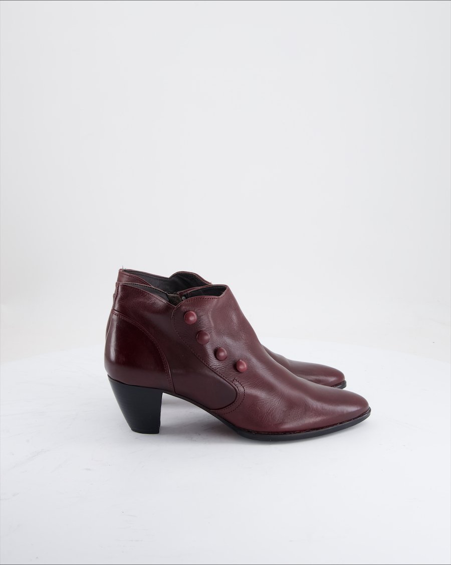 Sunny Juliet Ankle Boots Leather Burgundy Eu 37