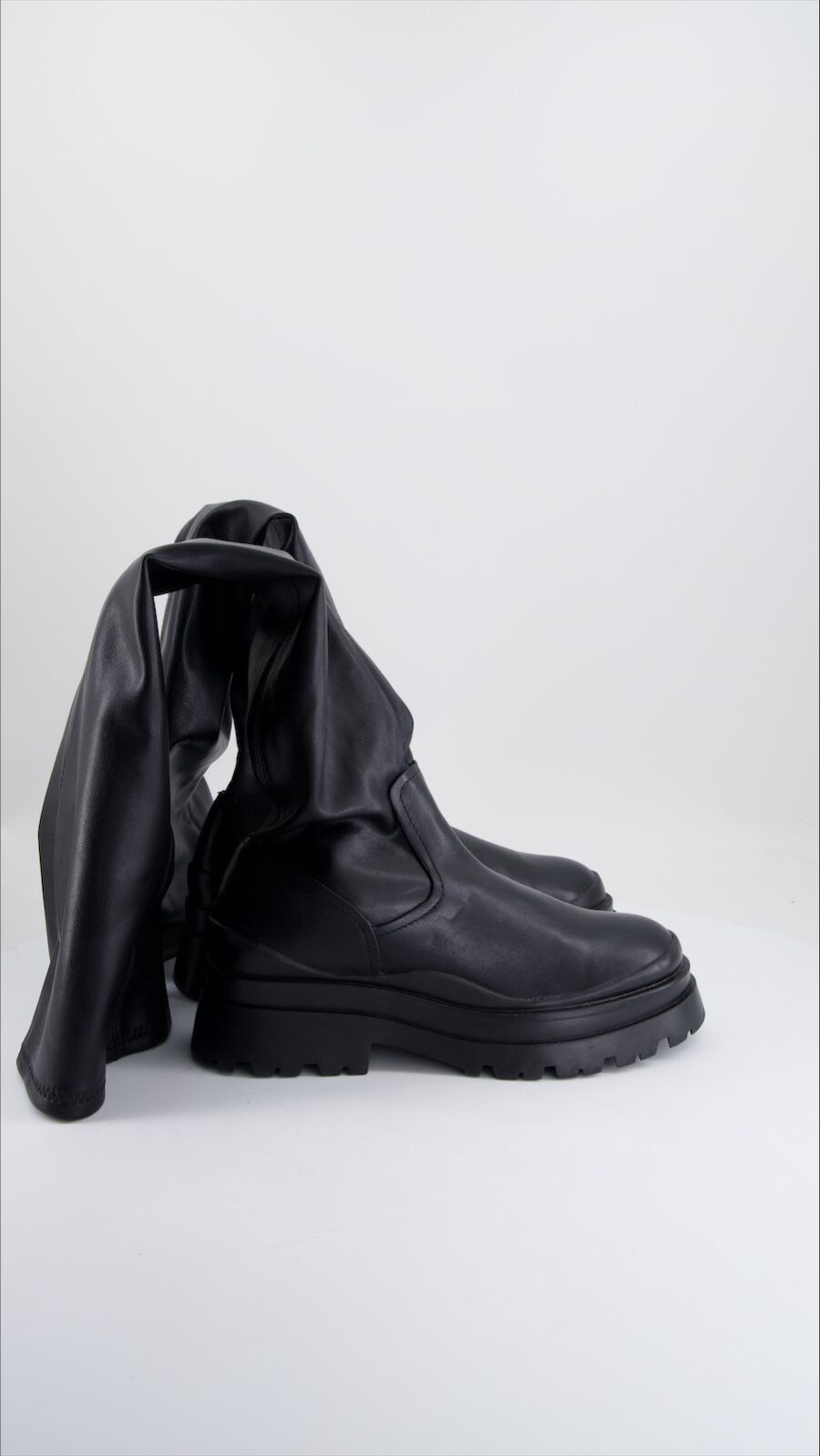 Stradivarius Boots Polyurethane Black