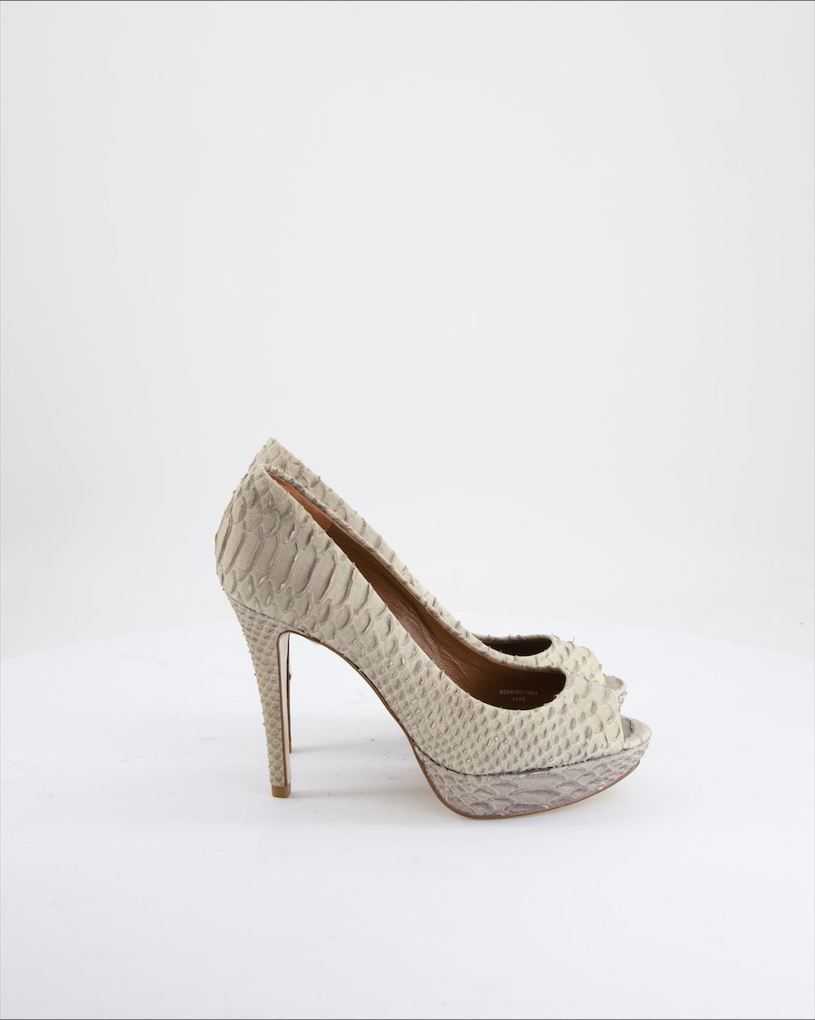 Zara Heels Leather Beige Eu 38