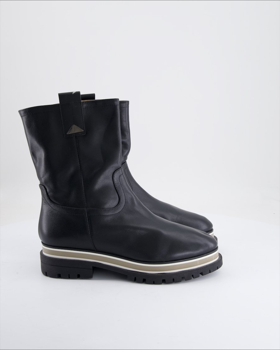 Repored Ankle Boot Leather Black Eu 38