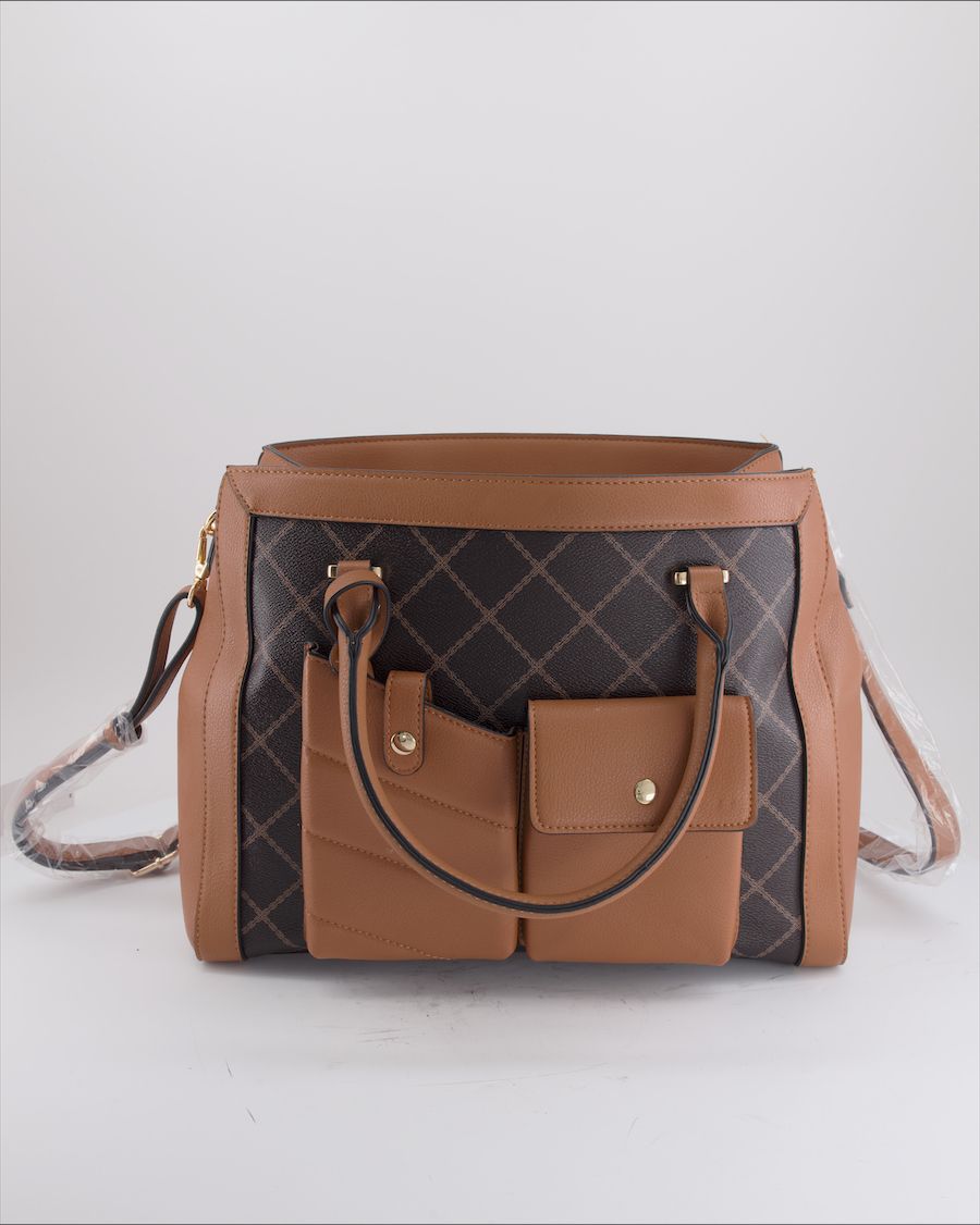 Catwalk Crossbody Bag Polyurethane Brown
