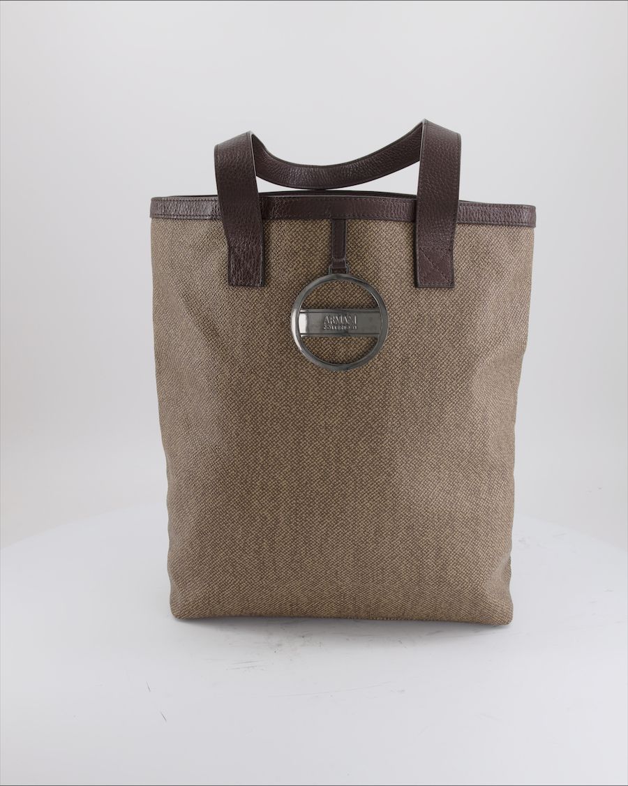 Armani Collezioni Shoulder Bag Leather Brown