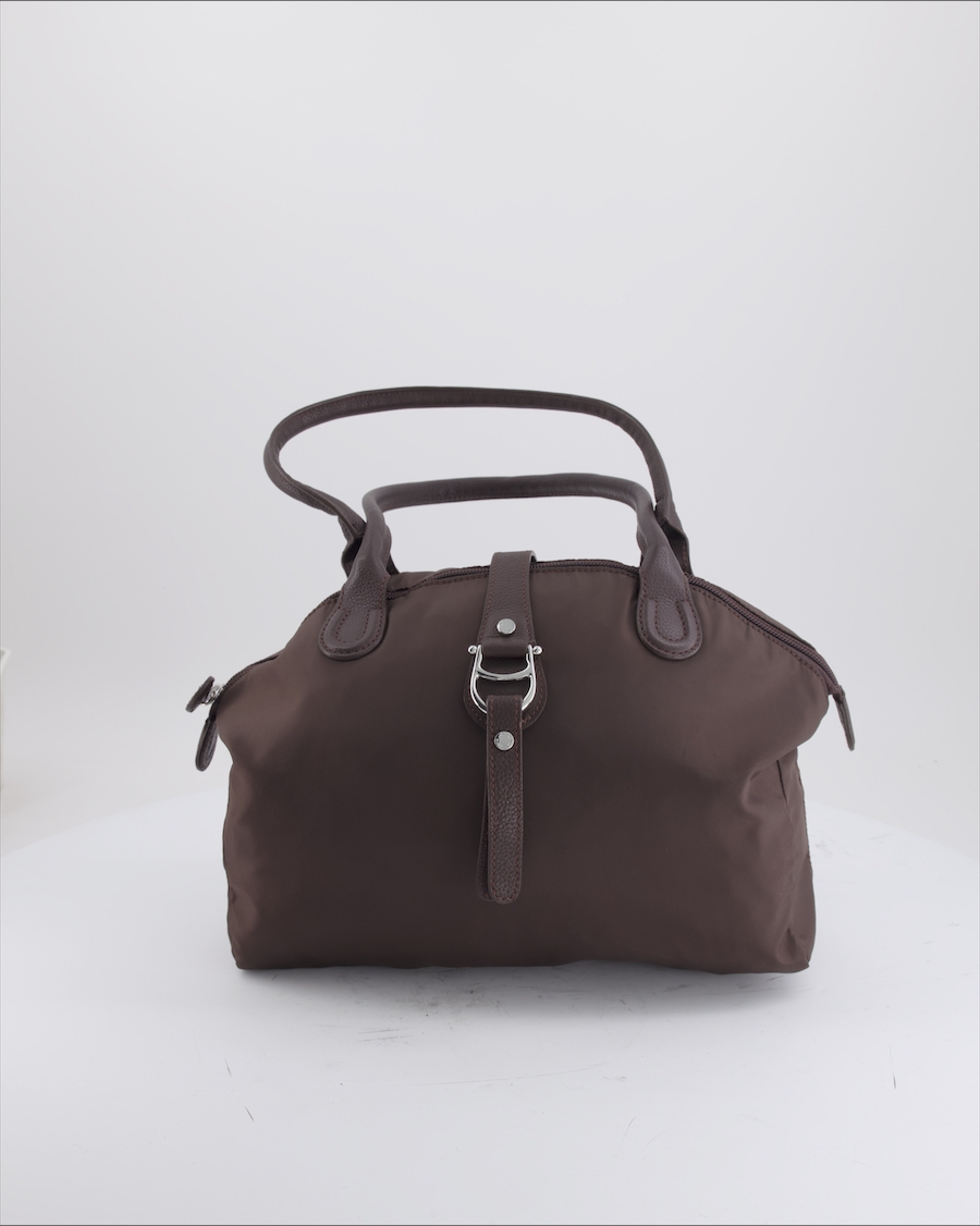 Aigner Shoulder Bag Cloth Brown
