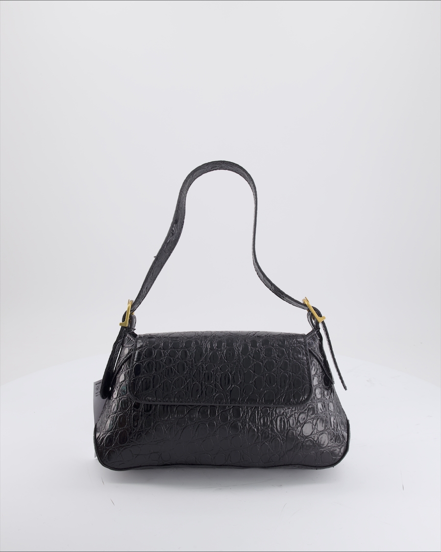 Mango Handbag Polyurethane Black
