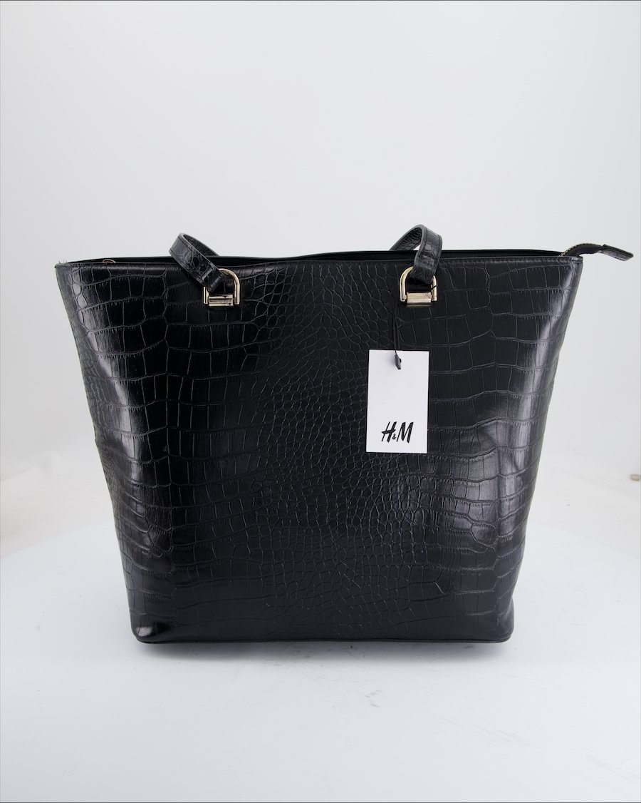H&M Shoulder Bag Polyurethane Black