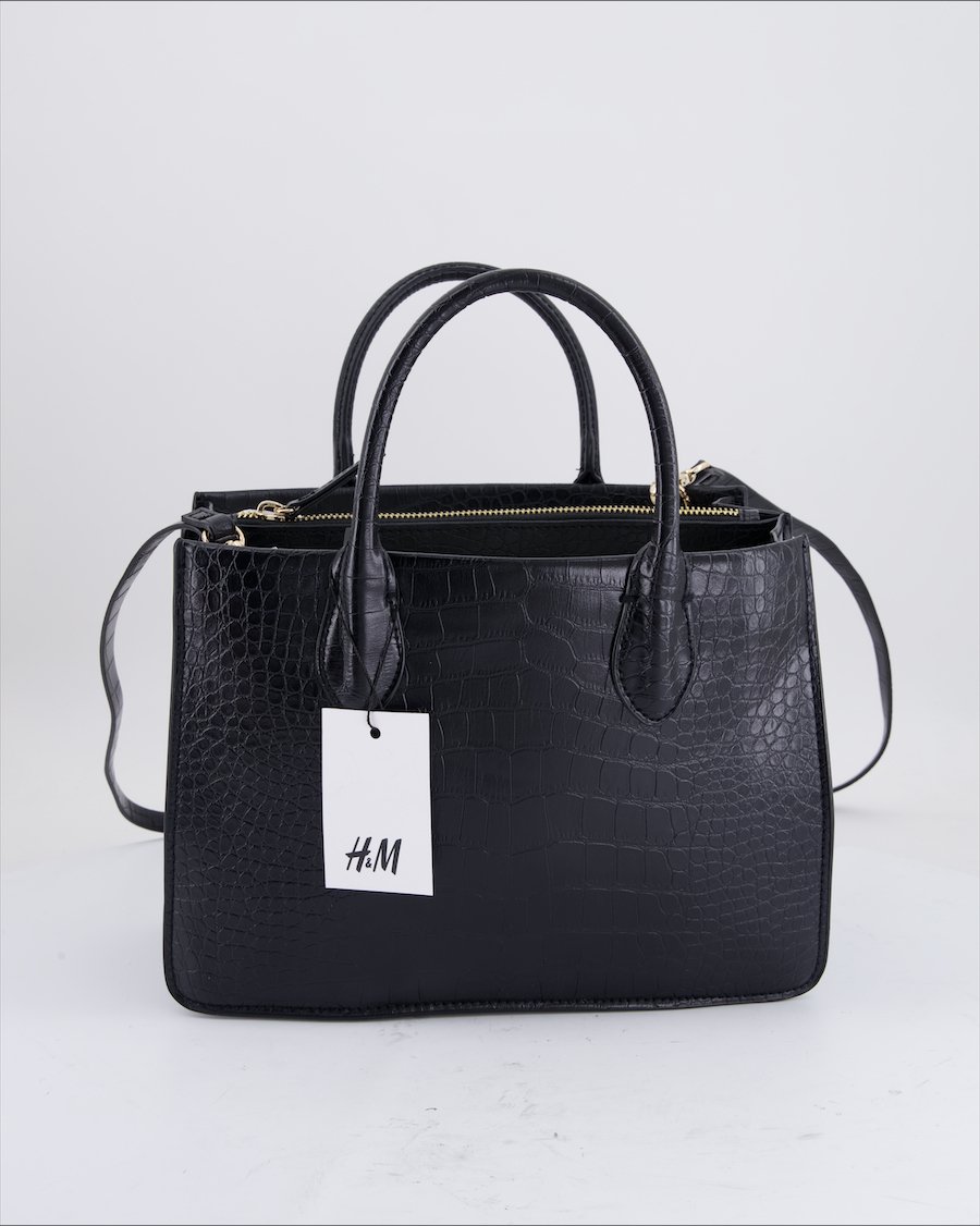 H&M Handbag Polyurethane Black