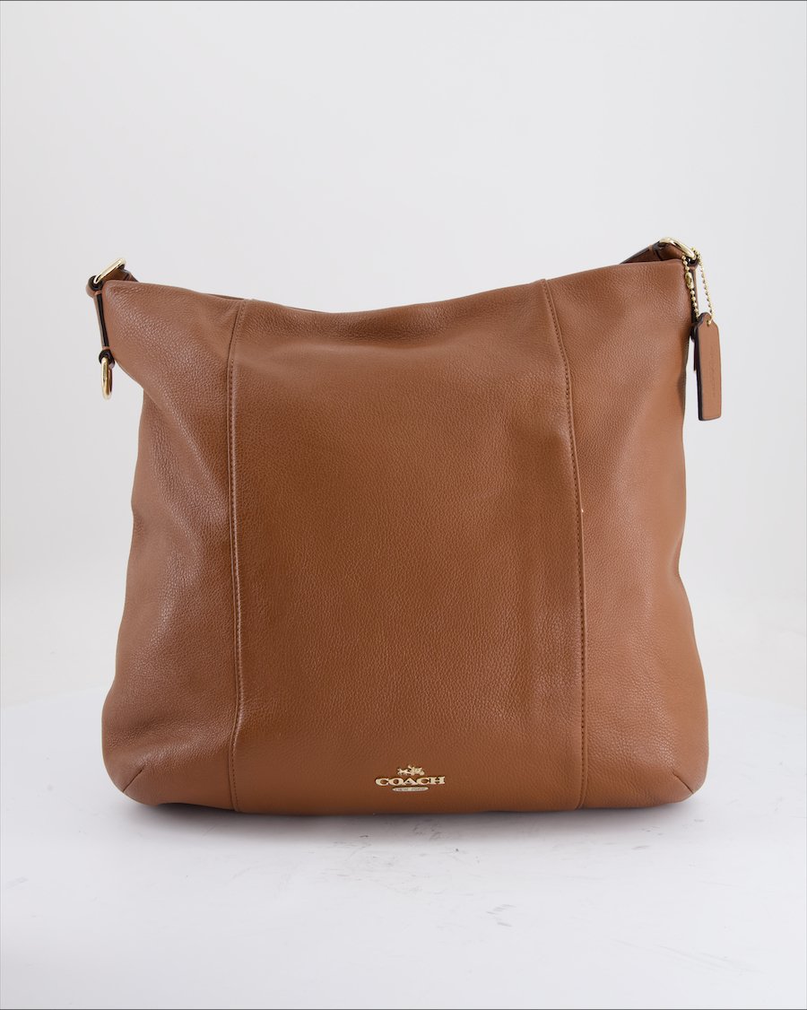 Coach Shoulder Bag Leather Brown