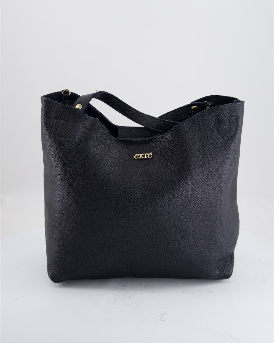 Exte Shoulder Bag Leather Blue