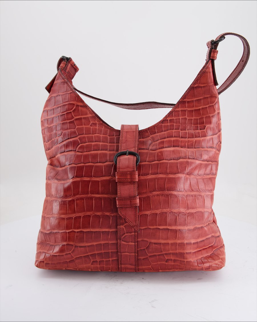 Nannini Shoulder Bag Leather Red