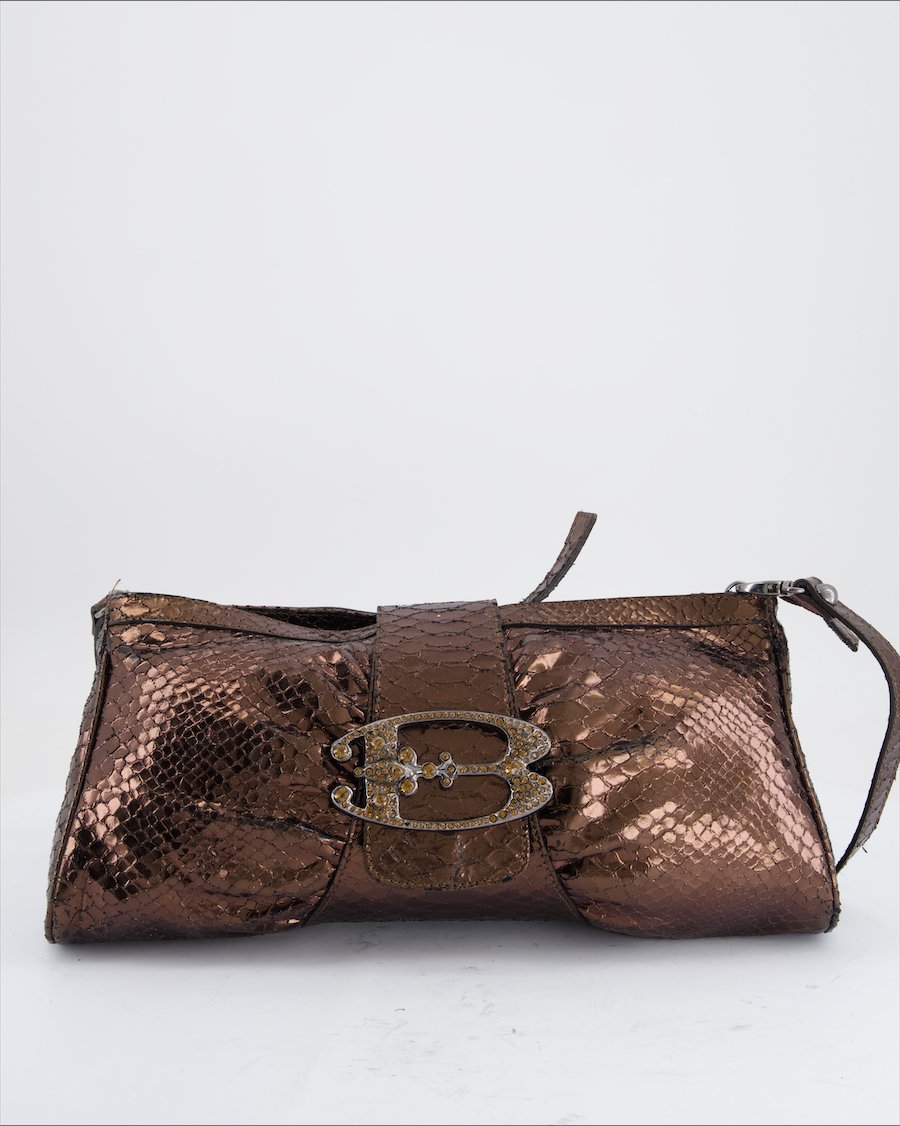 Braccialini Crossbody Bag Leather Bronze