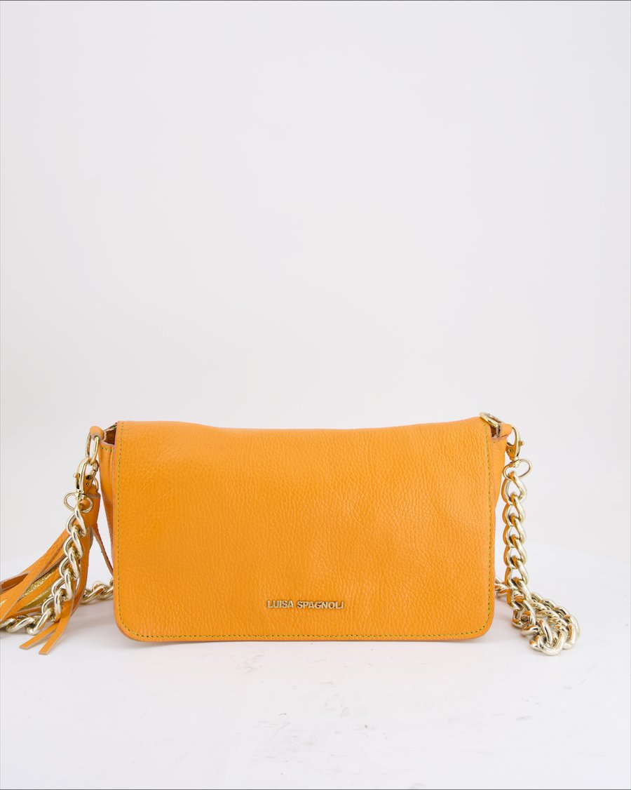 Luisa Spagnoli Shoulder Bag Leather Orange