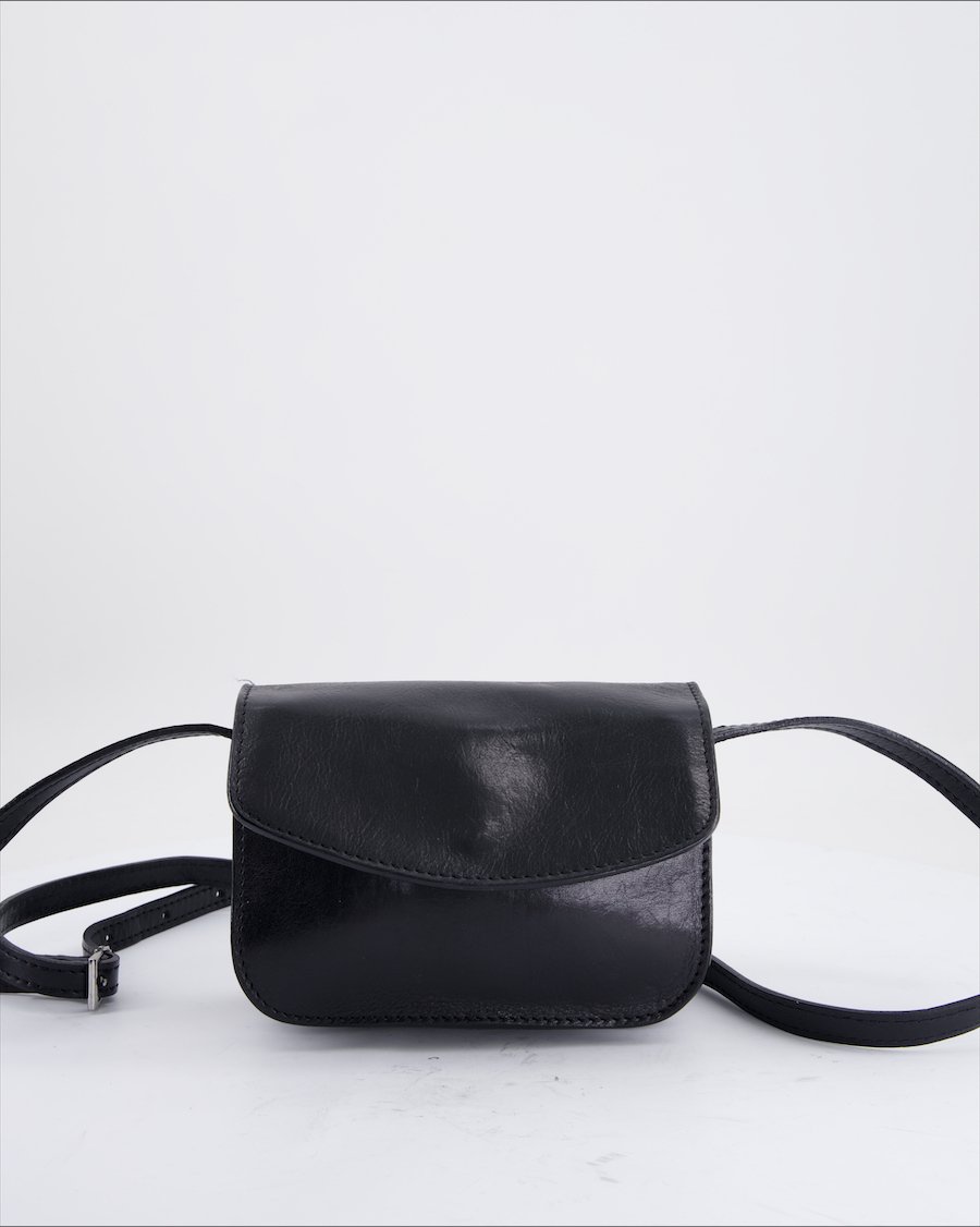 Unbranded Crossbody Bag Leather Black