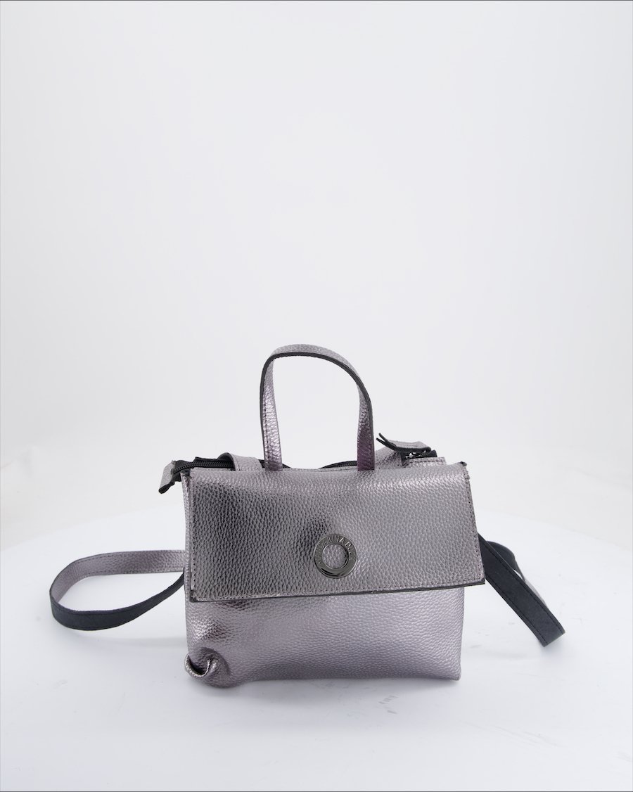 Mandarina Duck Crossbody Bag Leather Silver