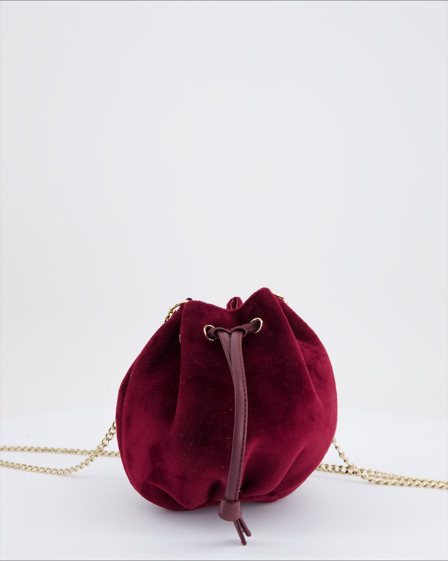 Twinset Crossbody Bag Velvet Burgundy