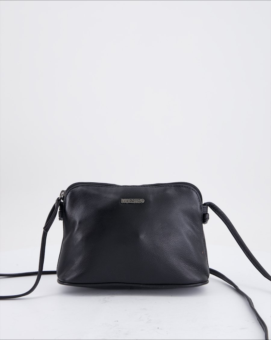 Maestro Crossbody Bag Leather Black