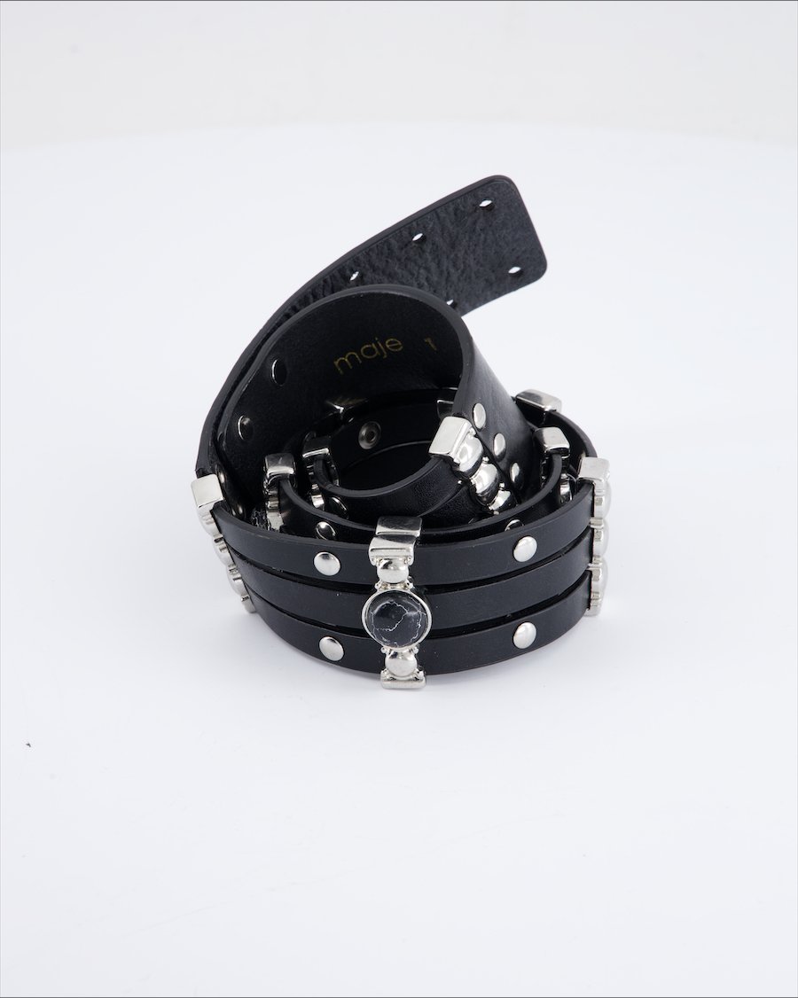 Maje Belt Leather Black