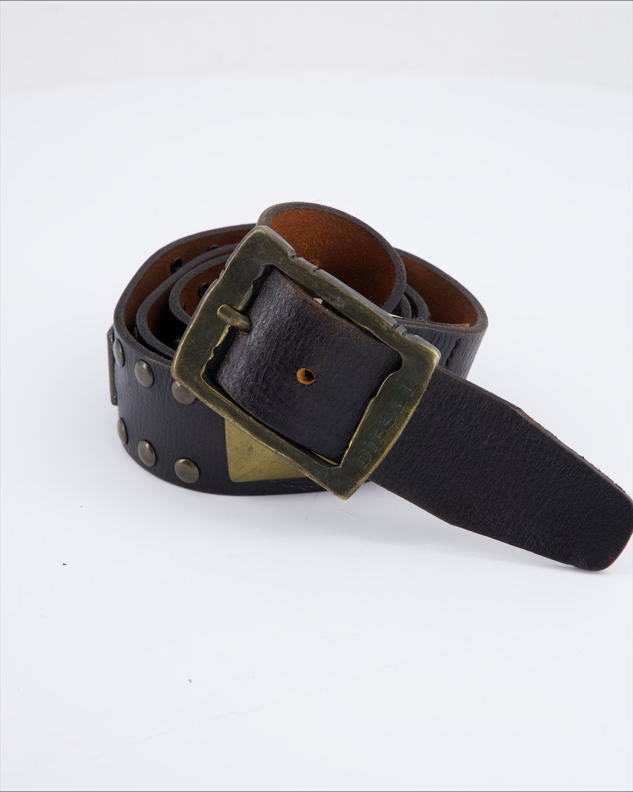 Diesel Belt Leather Brown