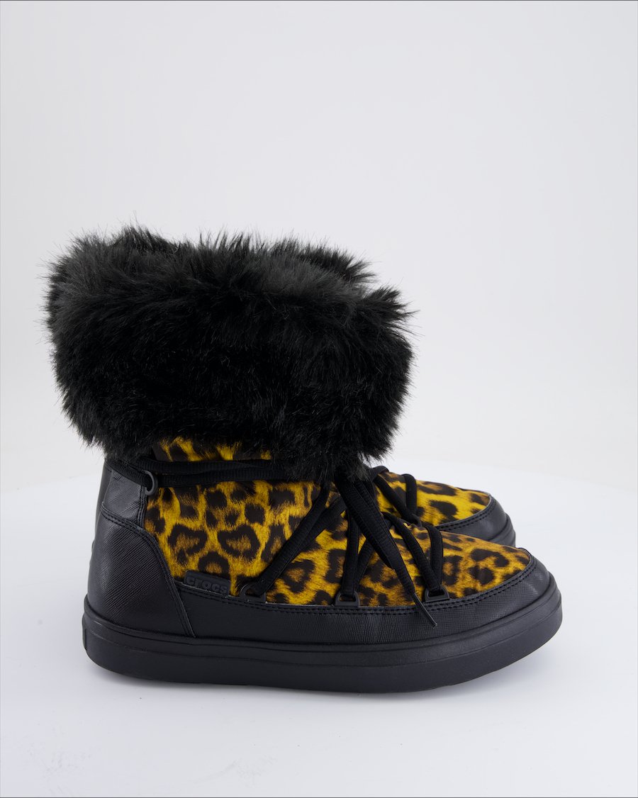 Crocs Ankle Boots Faux Fur Black Eu 38.5
