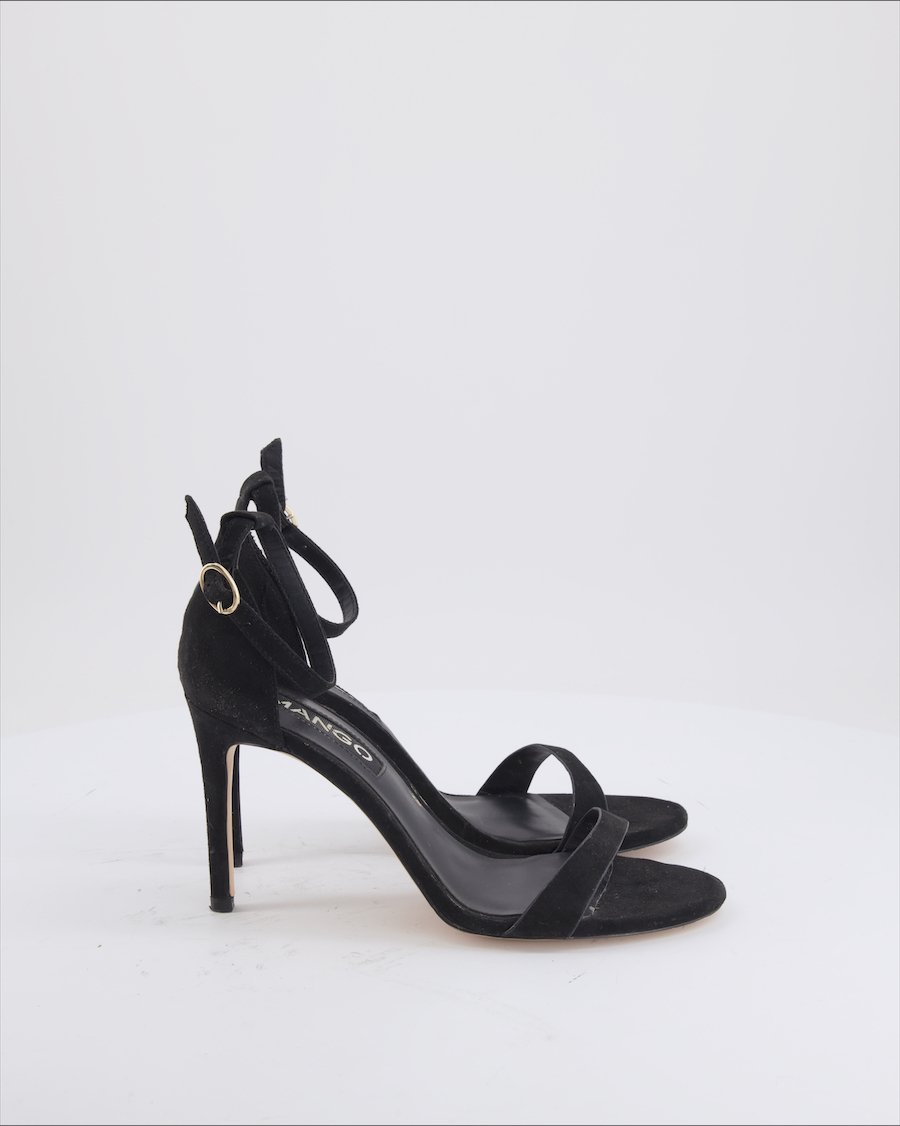 Mango Heels Suede Black Eu 39